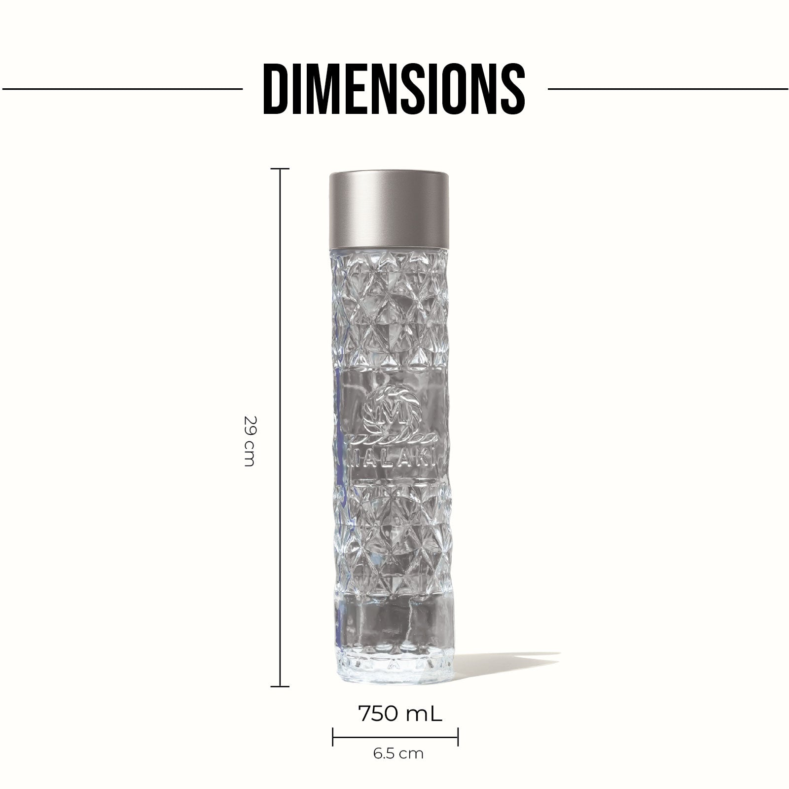 Malaki Kohinoor Glass Bottle – 750 ml